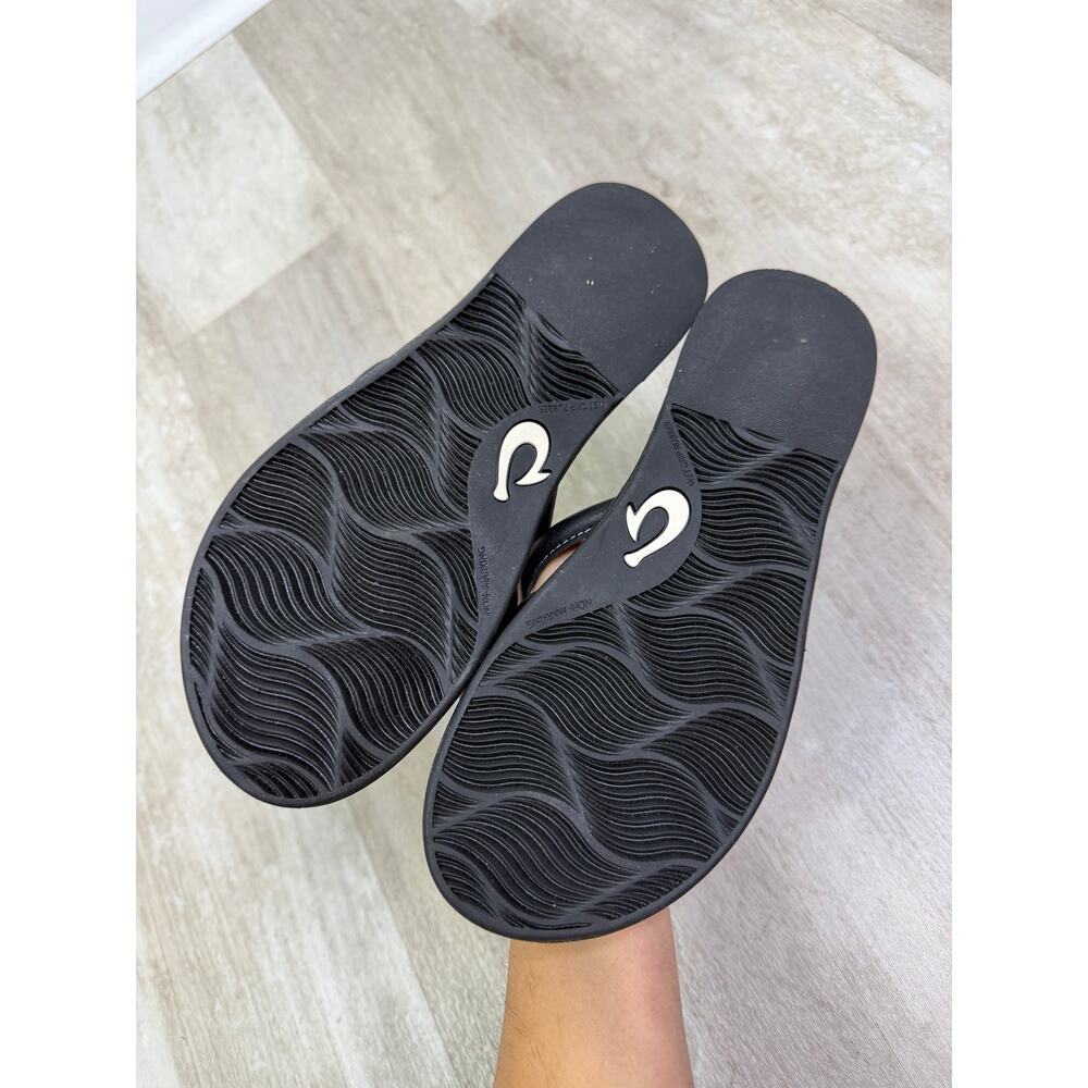 Olukai Tiare Slide Sandal Black Size 9 - Picture 3 of 4